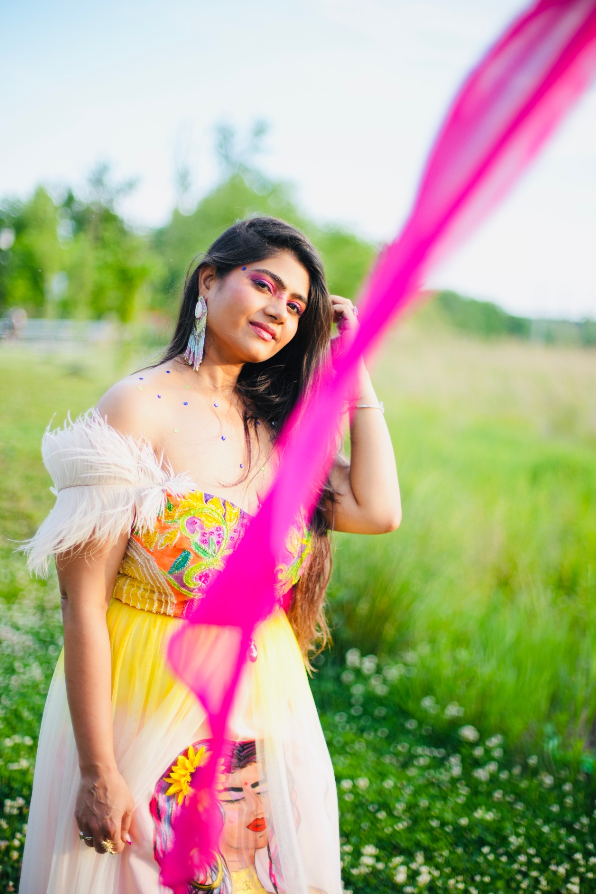 Pink veil · editorial moment