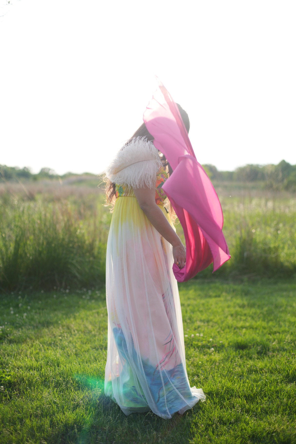 Hand-painted dress — Breath of Wind