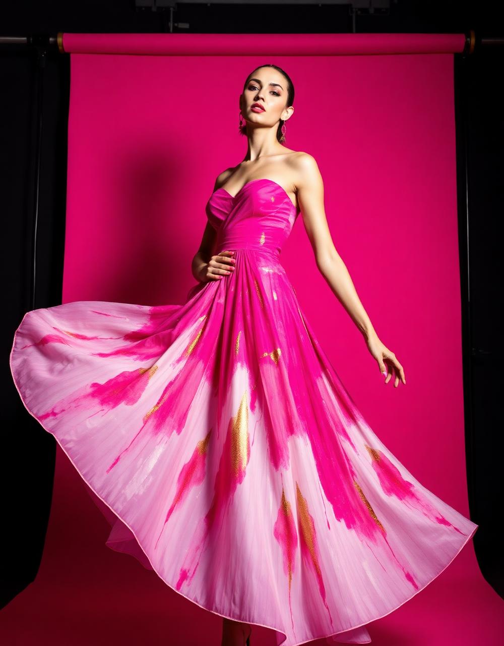 Painted couture collaboration